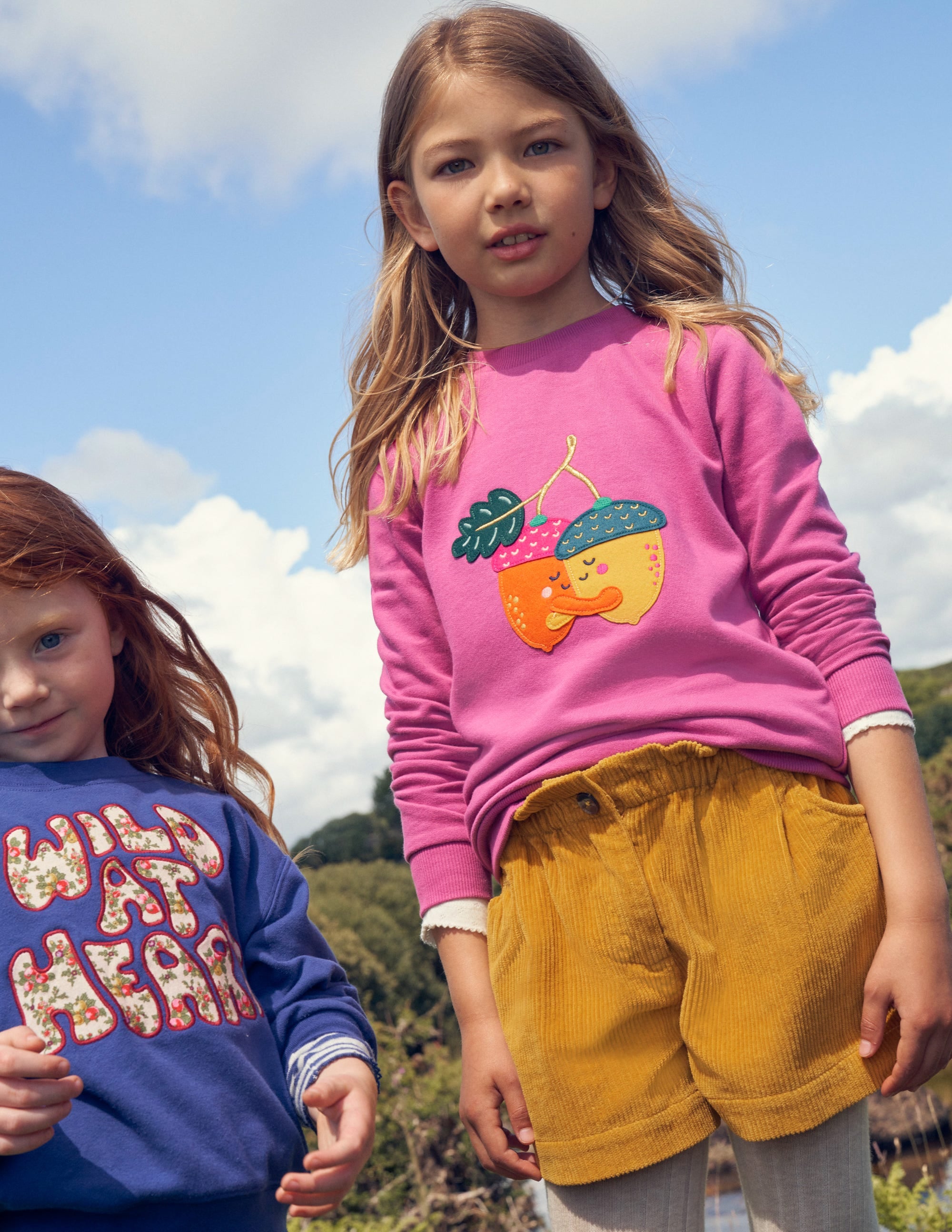 Applique Sweatshirt-Teacup Pink Acorn - Image 4
