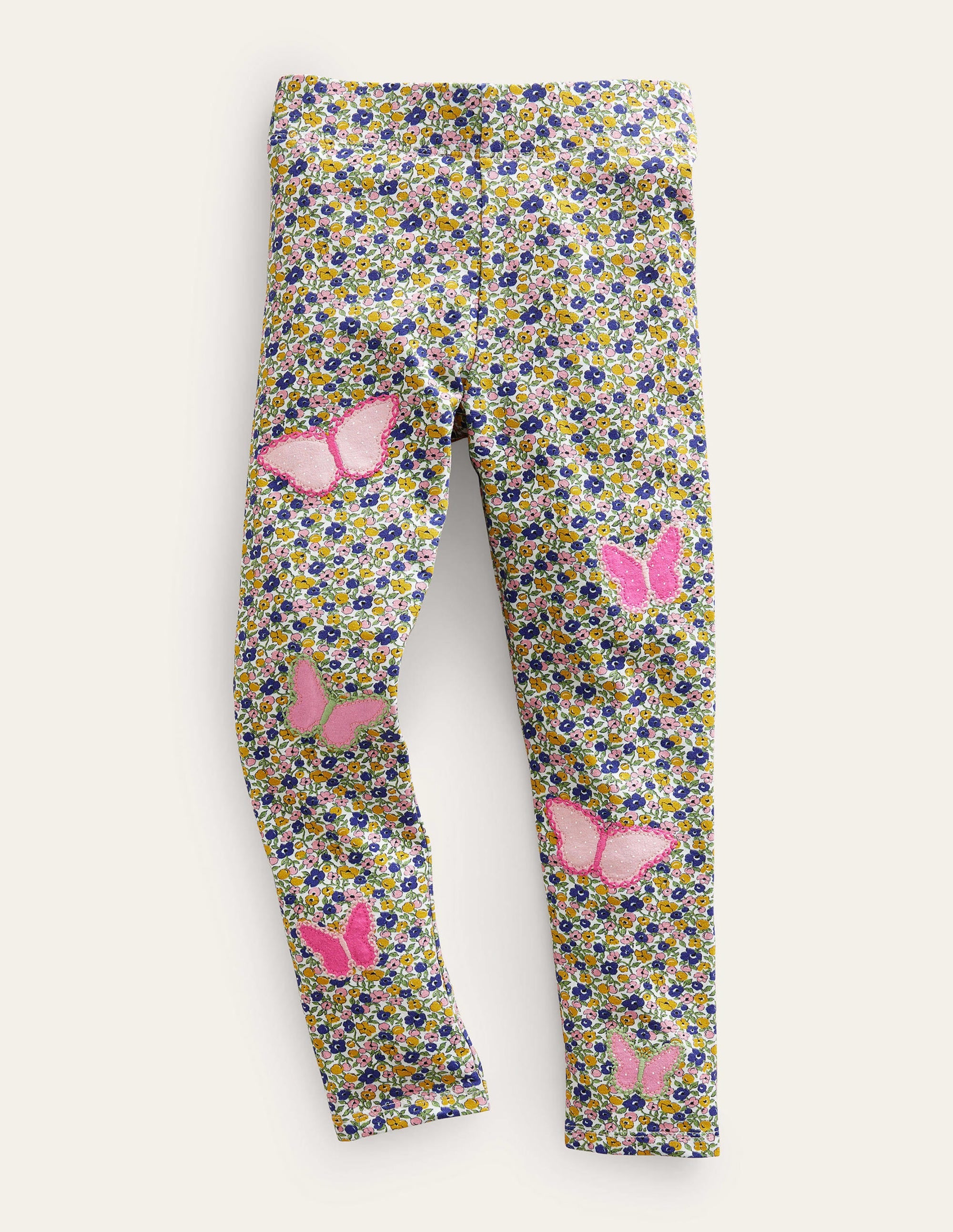 Appliqué Leggings-Multi Floral Butterfly - Image 1