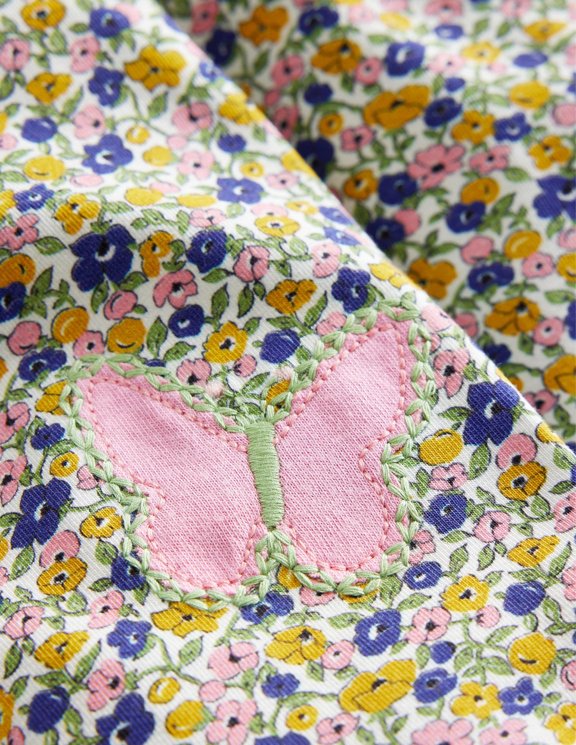 Appliqué Leggings-Multi Floral Butterfly - Image 3