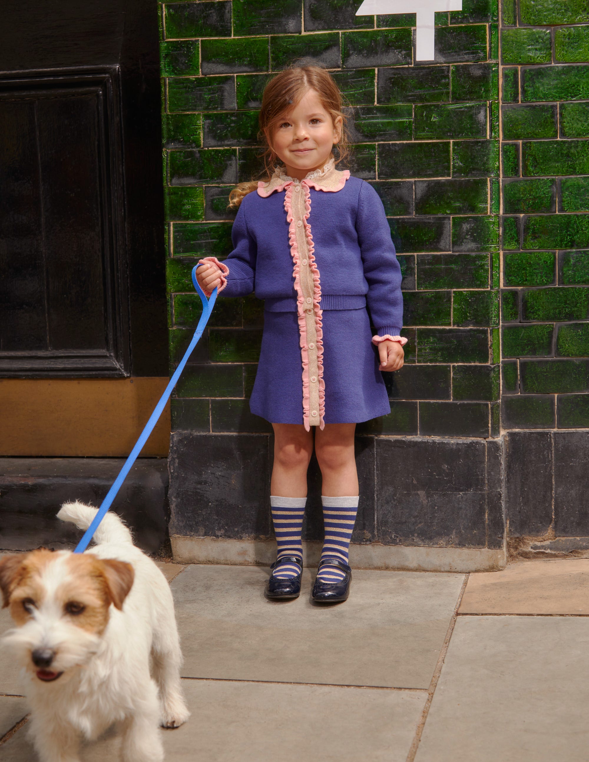 Knitted Jacket-College Navy - Image 4