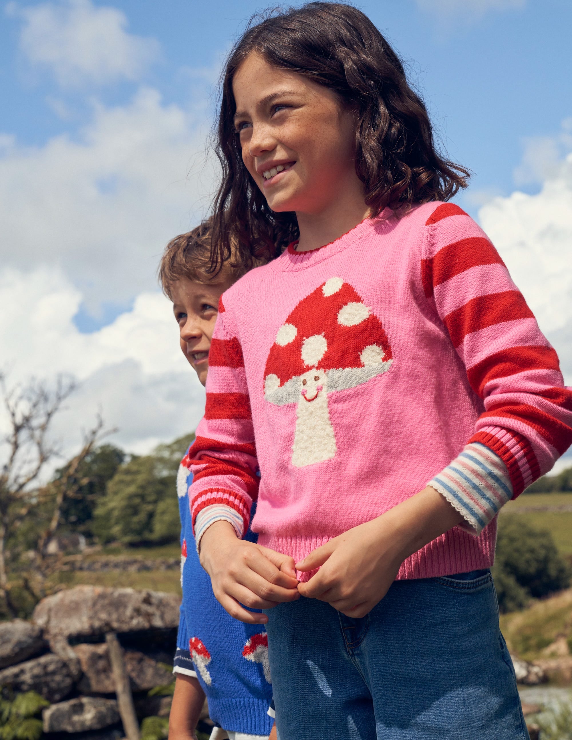 Boucle Toadstool Sweater-Azalea Toadstool - Image 4