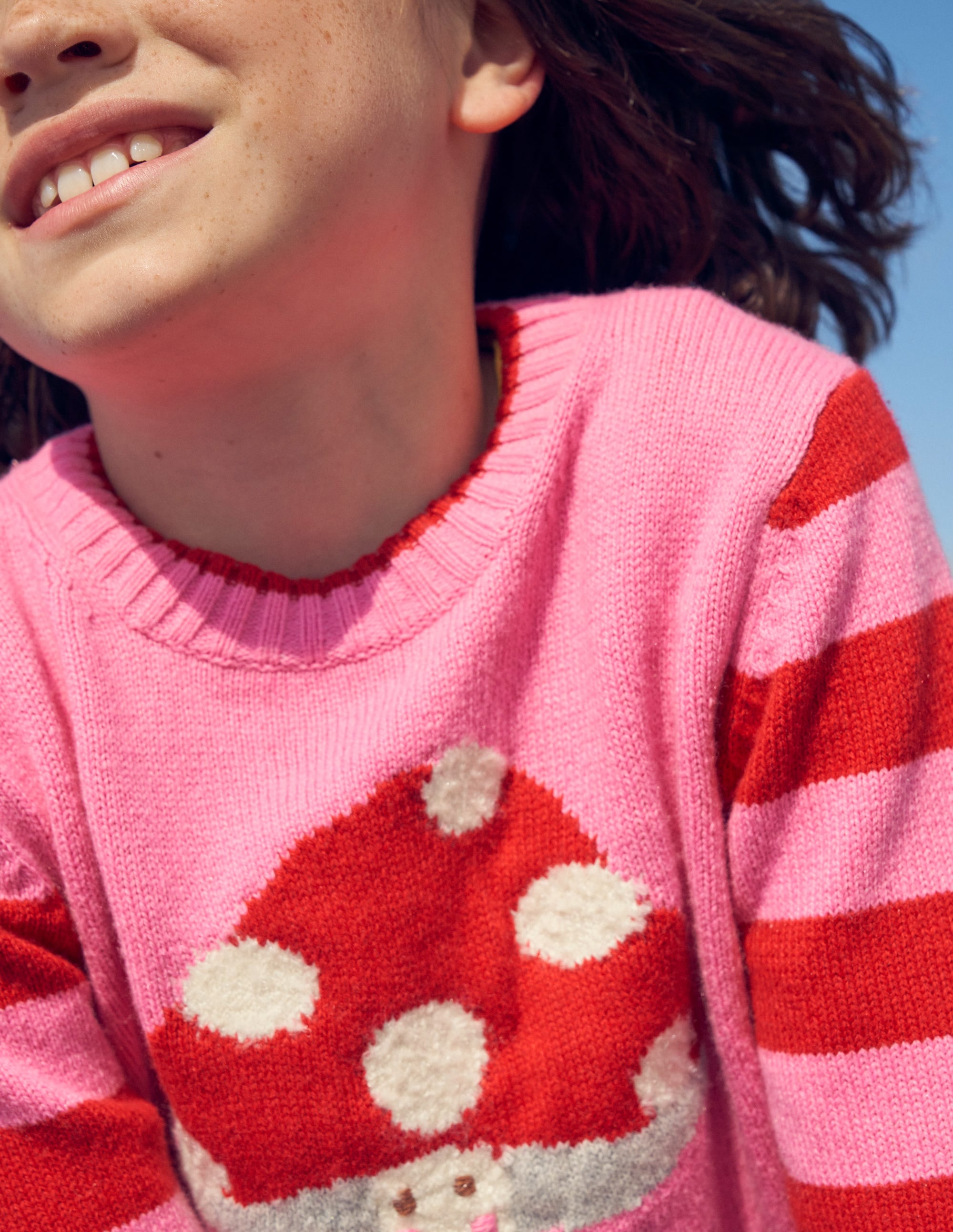 Boucle Toadstool Sweater-Azalea Toadstool - Image 5
