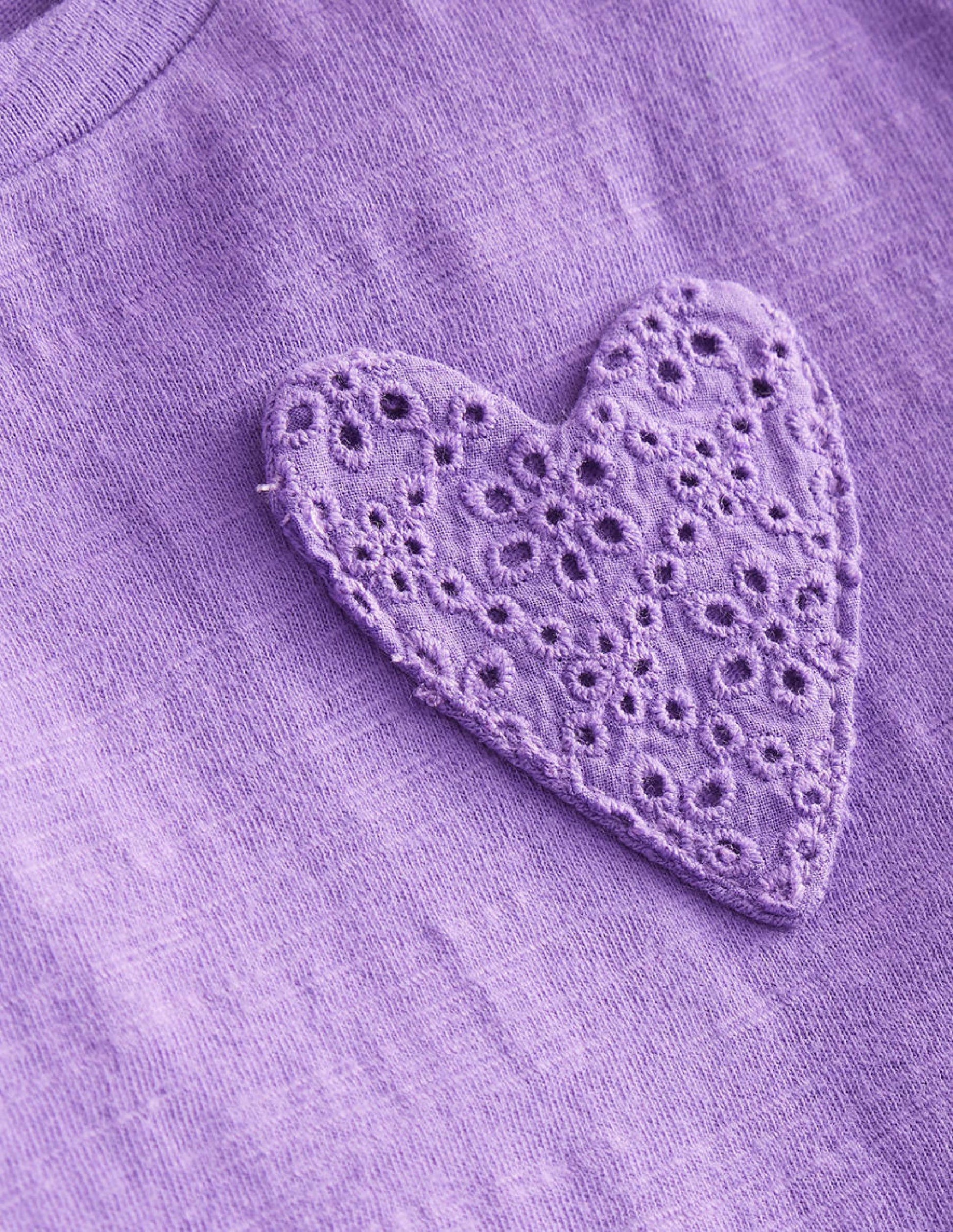 Heart Pocket T-shirt-Aster Purple-3