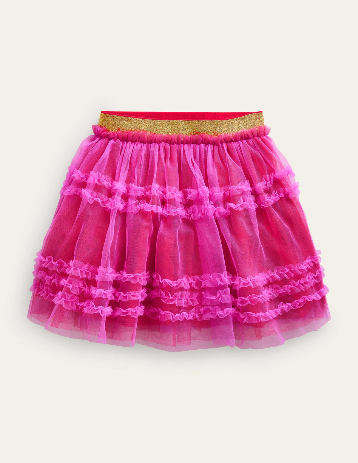 Tulle Party Skirt-Shocking Pink-1