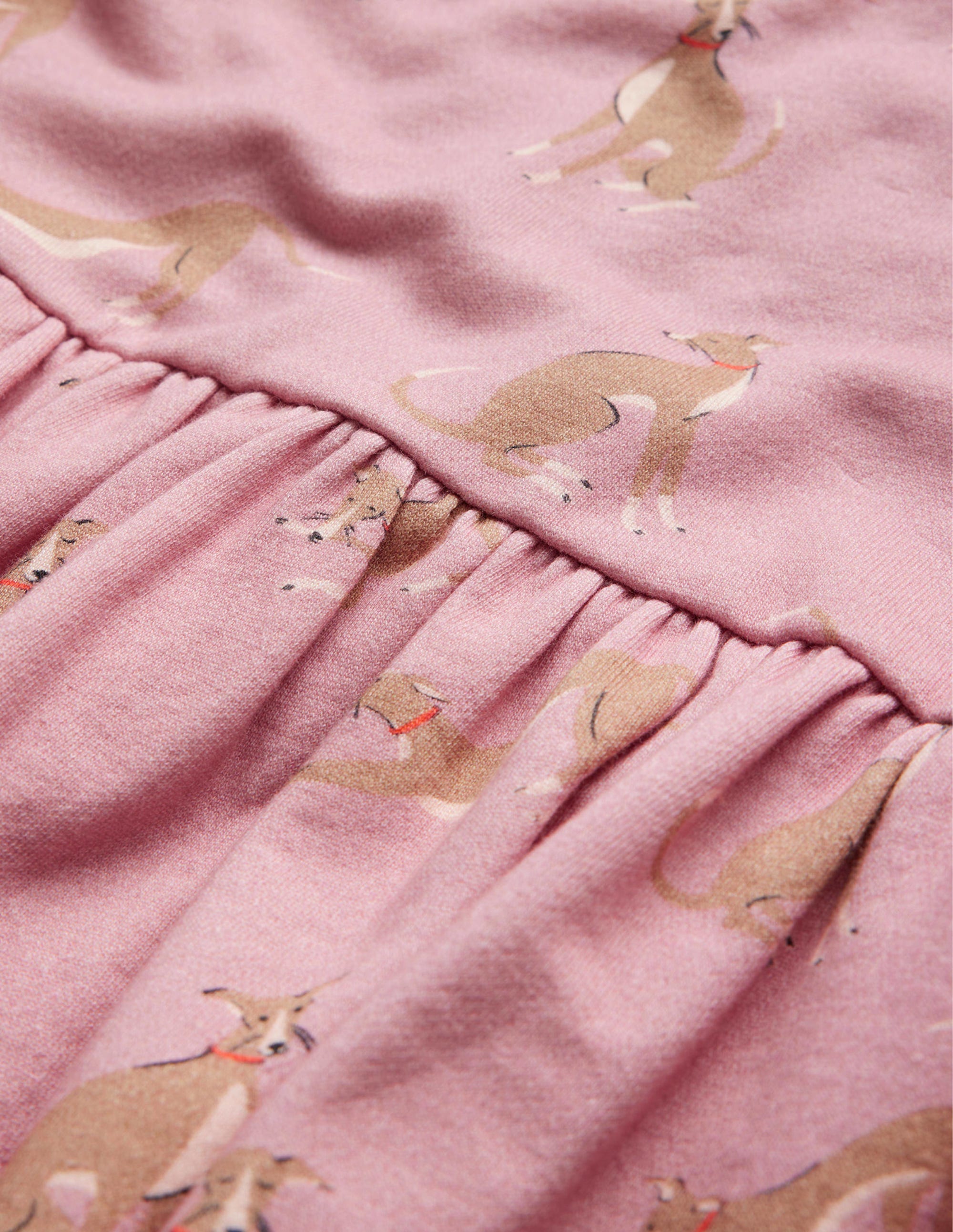 Printed Sweatshirt Dress-Vintage Pink Whippet - Image 3