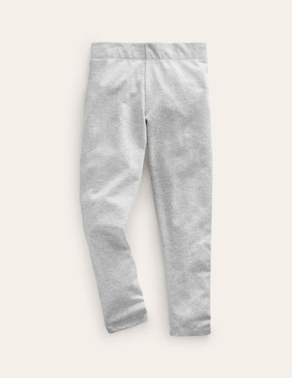 Plain Leggings-Grey Marl-1