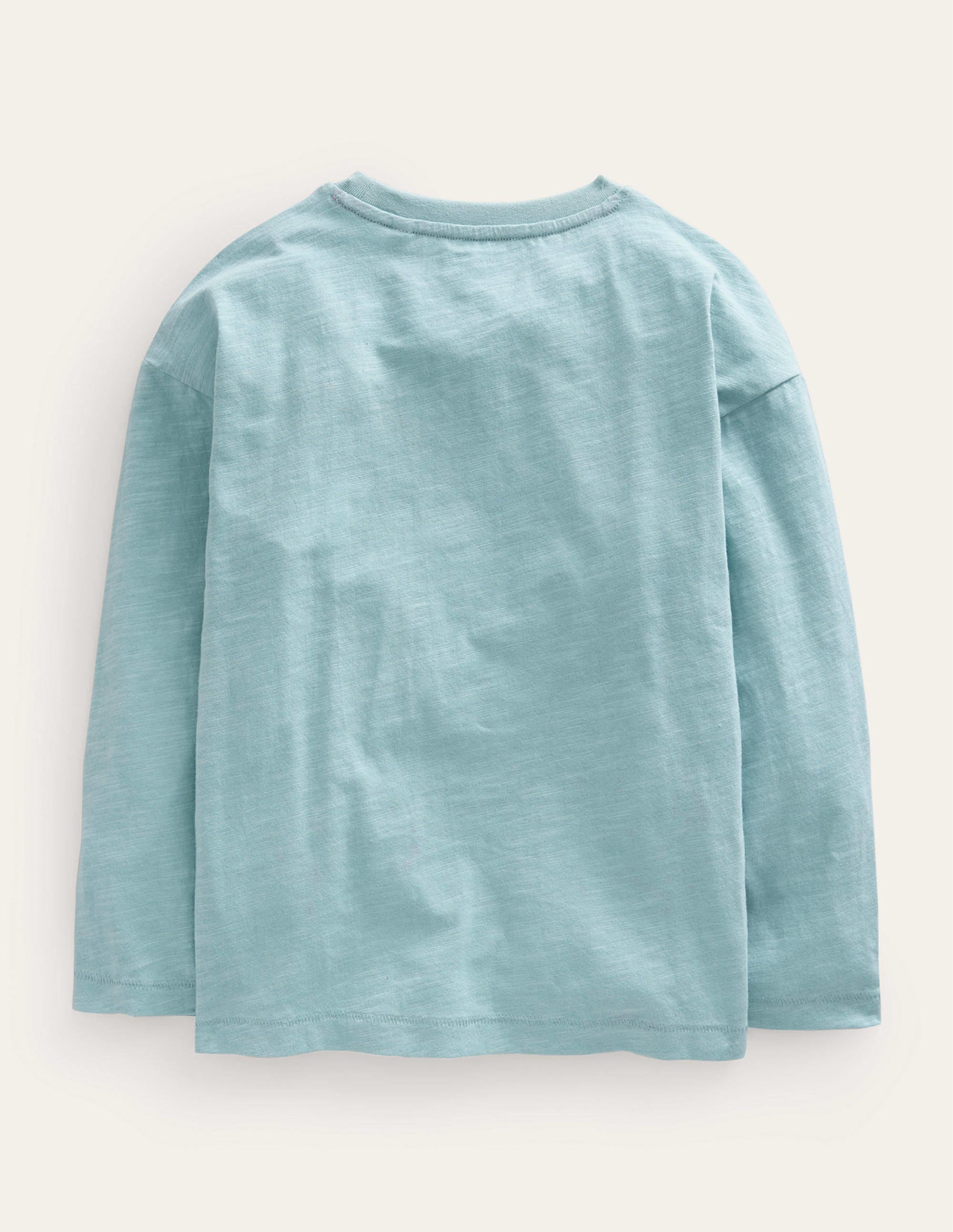 Embroidered Motif T-shirt-Ivory/Bluejay Stripe Toadstool - Image 2