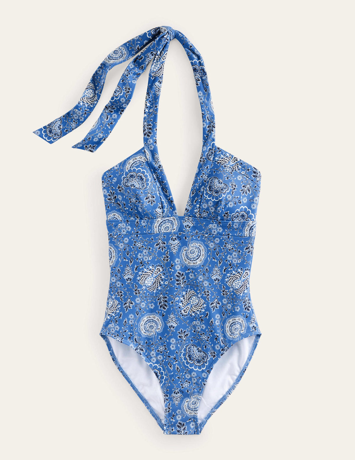 Ithaca Halter Swimsuit-Azure, Gardenia Grove - Image 5
