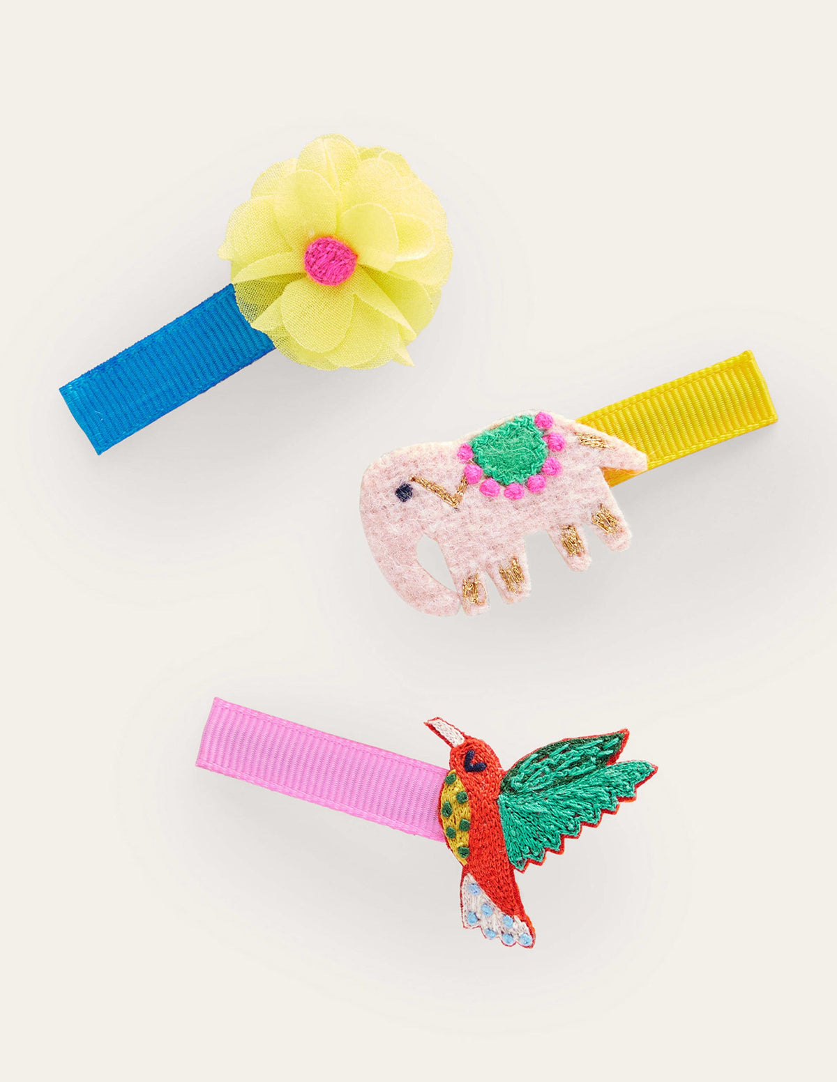3 Pack Hair Clips-Tropical - Image 1