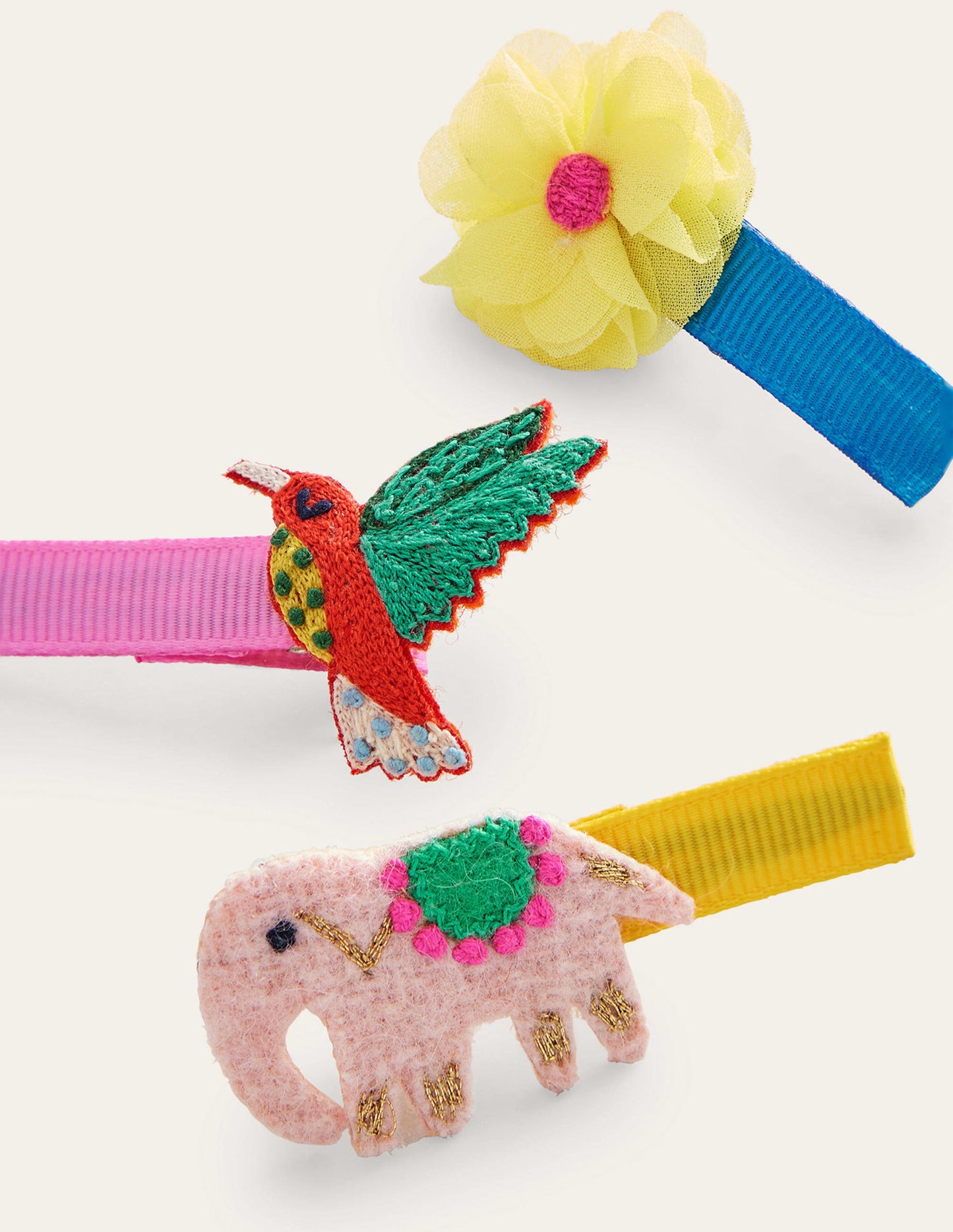 3 Pack Hair Clips-Tropical
