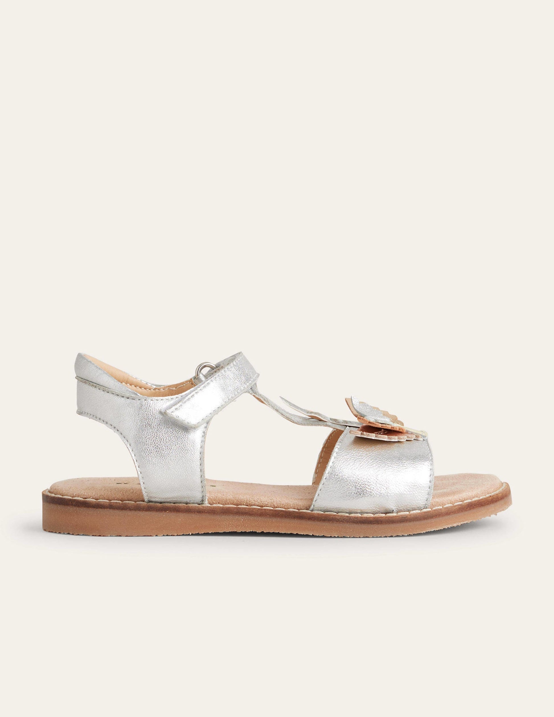 Fun Leather Sandals-Silver Pegasus-1