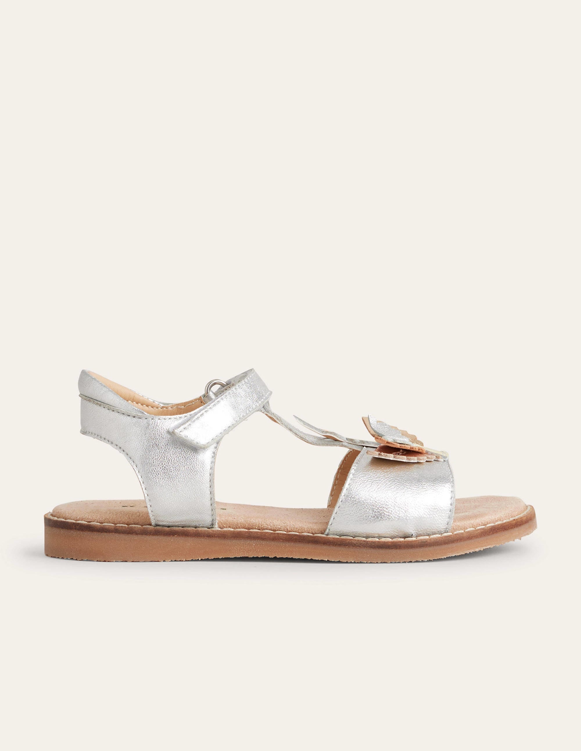 Fun Leather Sandals-Silver Pegasus - Image 1