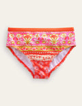 Patterned Bikini Bottoms-Firework Woodblock