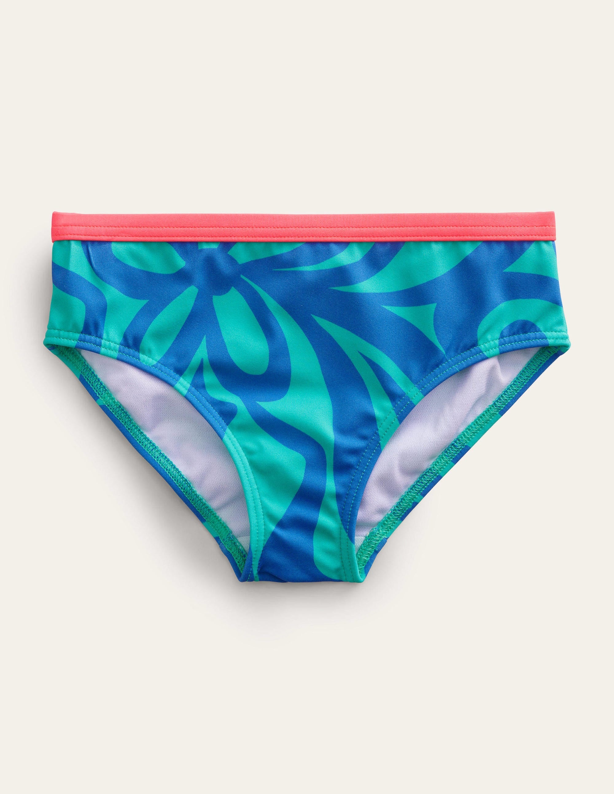 Patterned Bikini Bottoms-Tropical Green Summer Stencil - Image 1