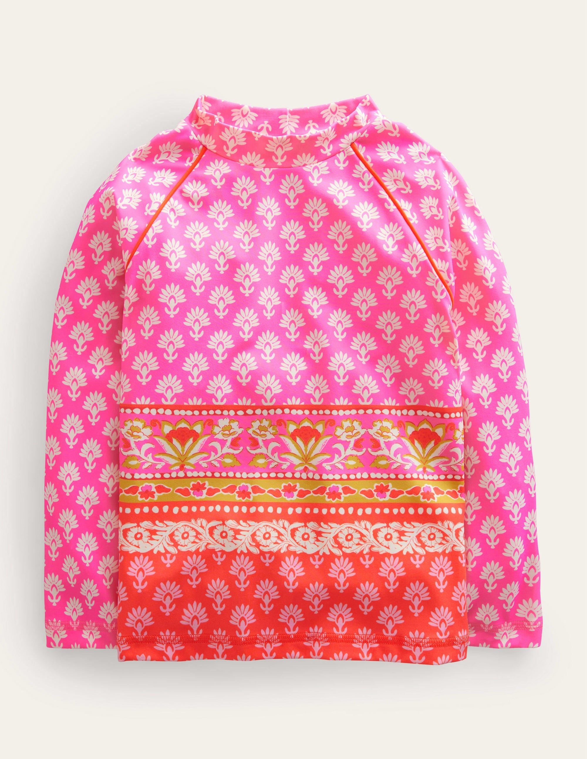 Patterned Rash Guard-Firework Woodblock - Image 1