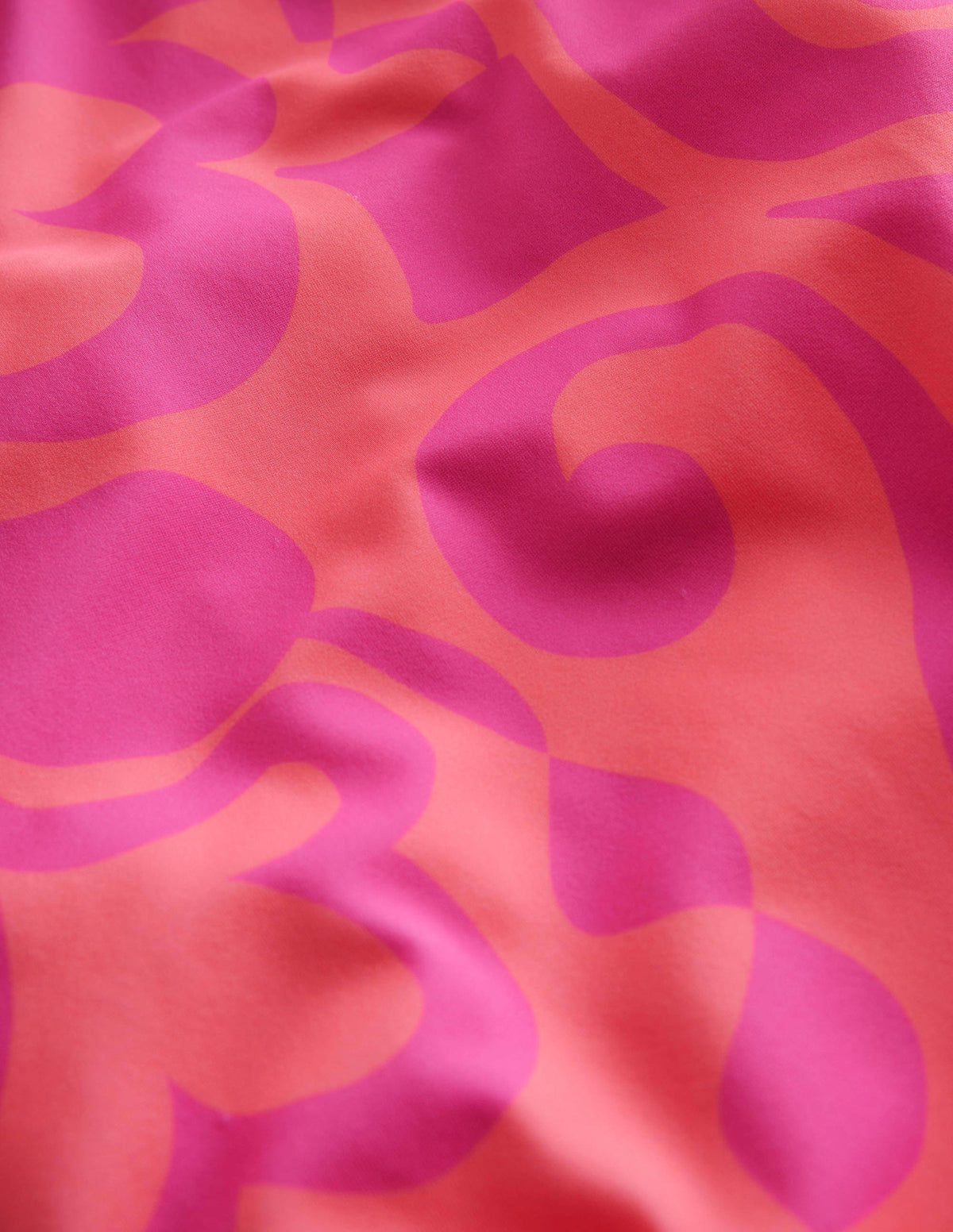 Cross-back Printed Swimsuit-Peach Punch Summer Stencil - Image 3
