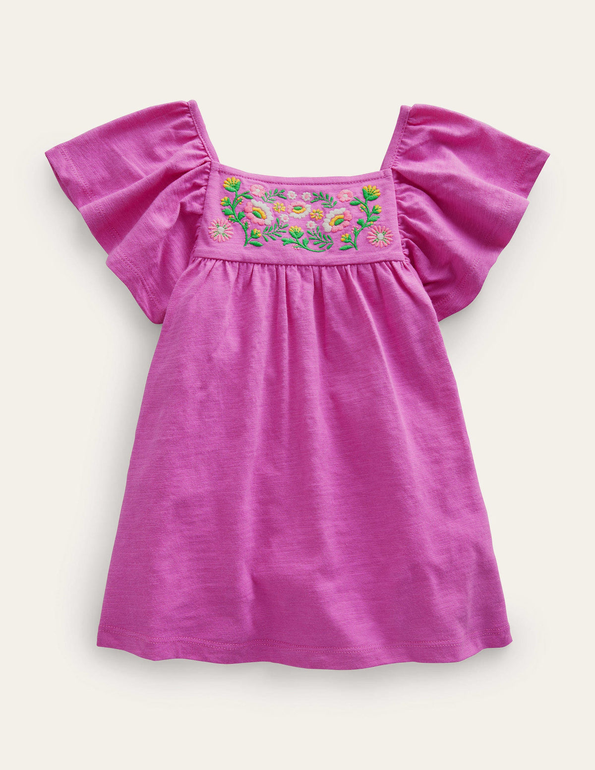 Embroidered Jersey Top-Radiant Orchid Purple - Image 1