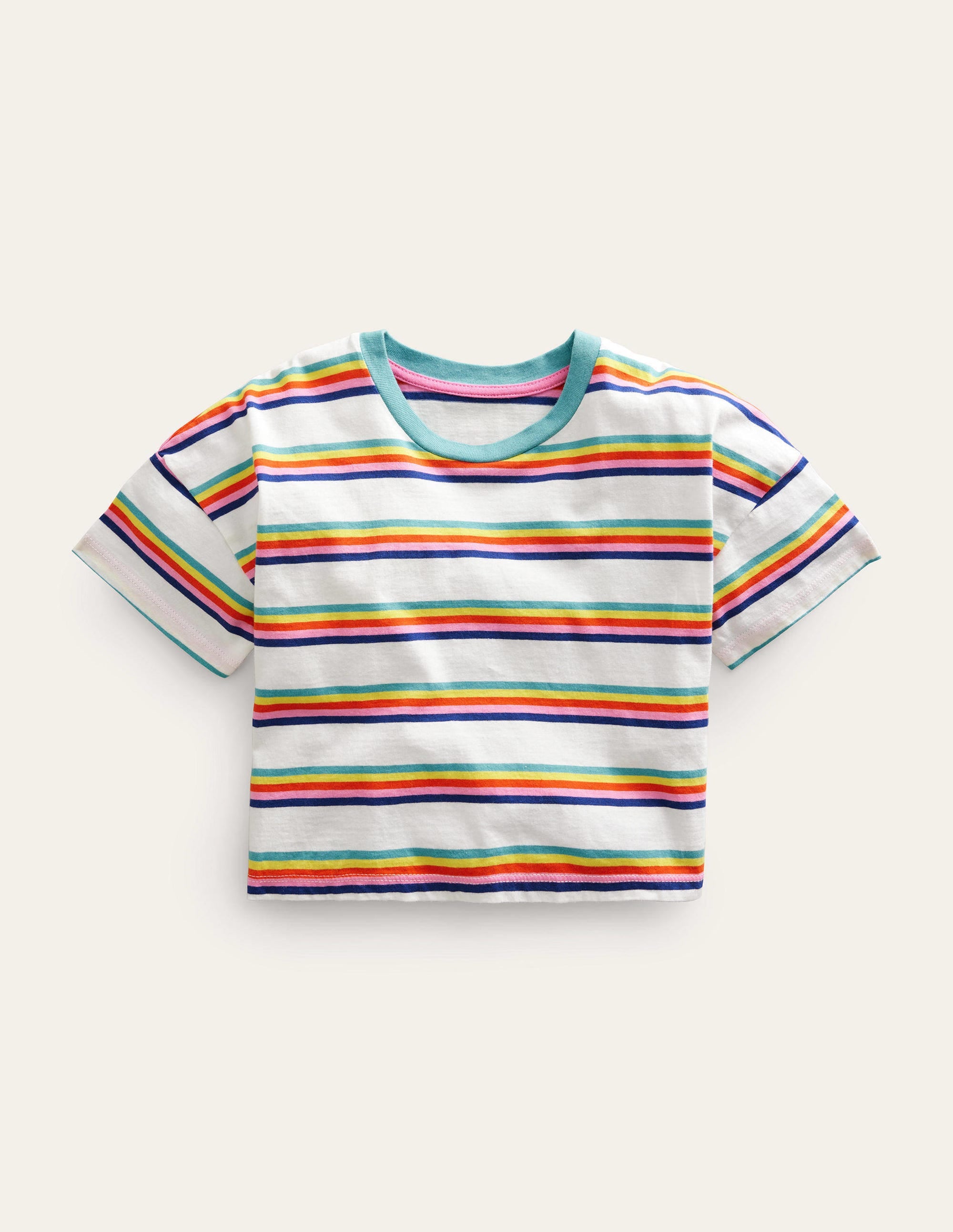 Relaxed T-shirt-Rainbow Spaced Stripe - Image 1