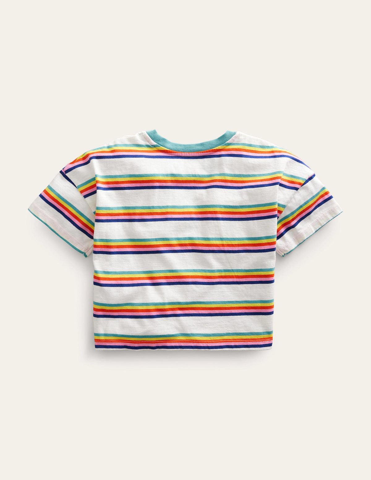 Relaxed T-shirt-Rainbow Spaced Stripe-2
