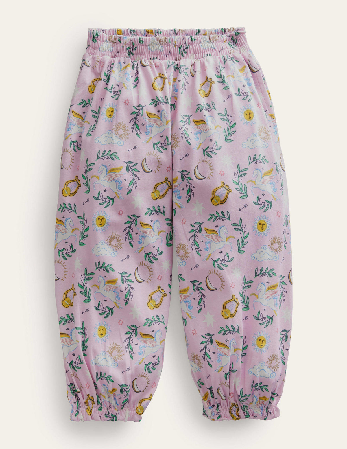 Jersey Harem Pants-Winsome Orchid Pink Toile - Image 1