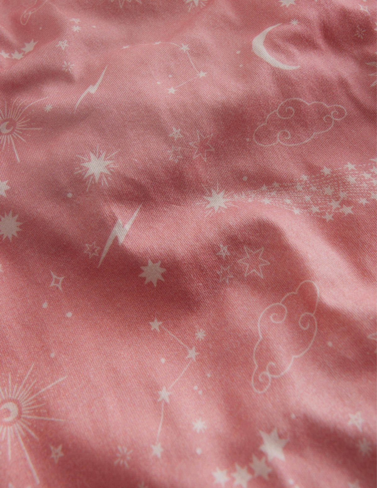 Jersey Harem Pants-Peach Punch Pink Stars - Image 3