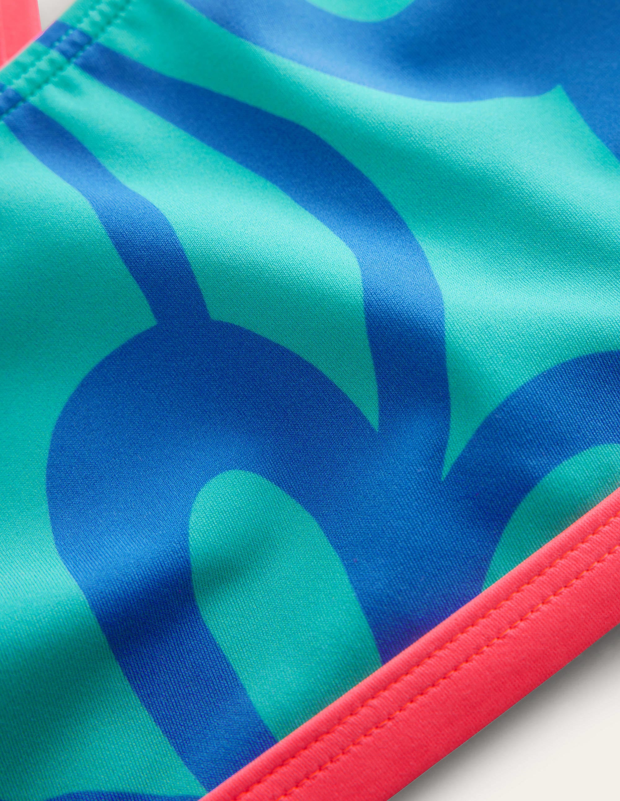 Cross Back Bikini Top-Tropical Green Summer Stencil - Image 3