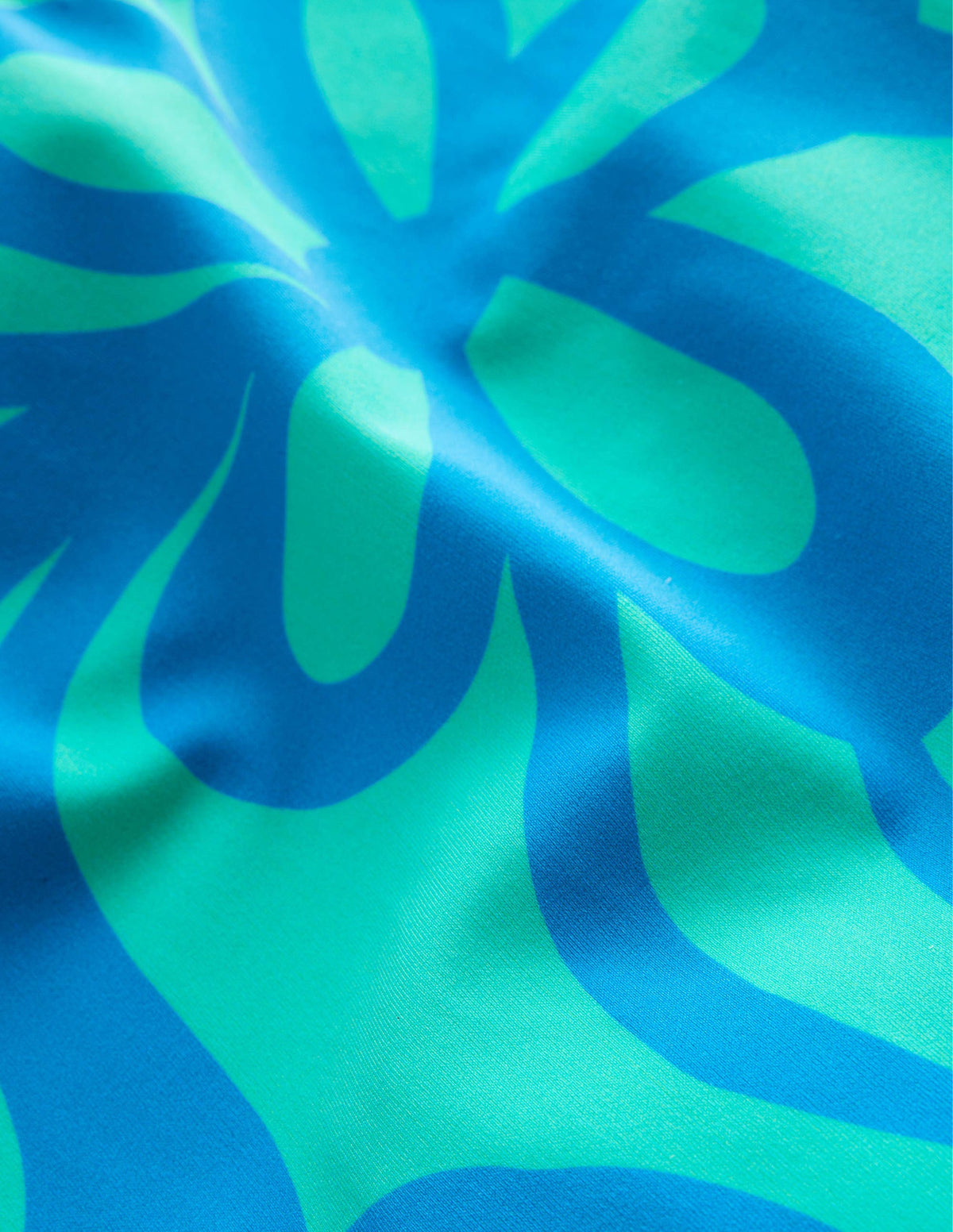 Cross Back Tankini Top-Tropical Green Summer Stencil - Image 3
