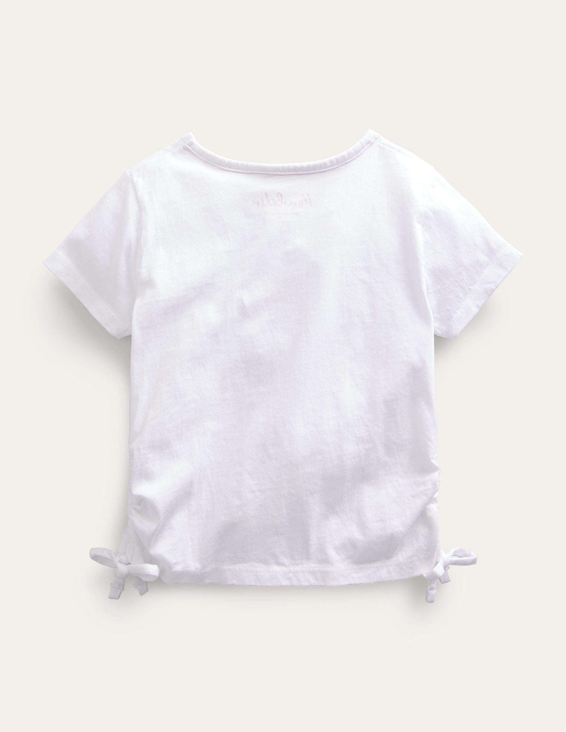 Ruched T-shirt-Sunshine White-2
