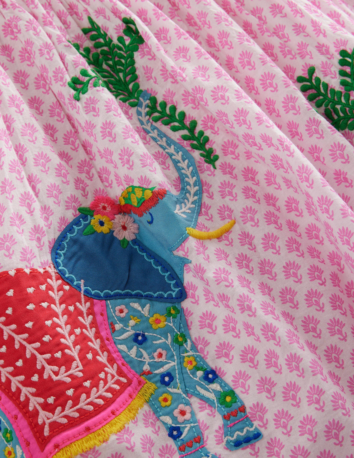 Appliqué Woven Dress-Plum Blossom Woodblock - Image 3