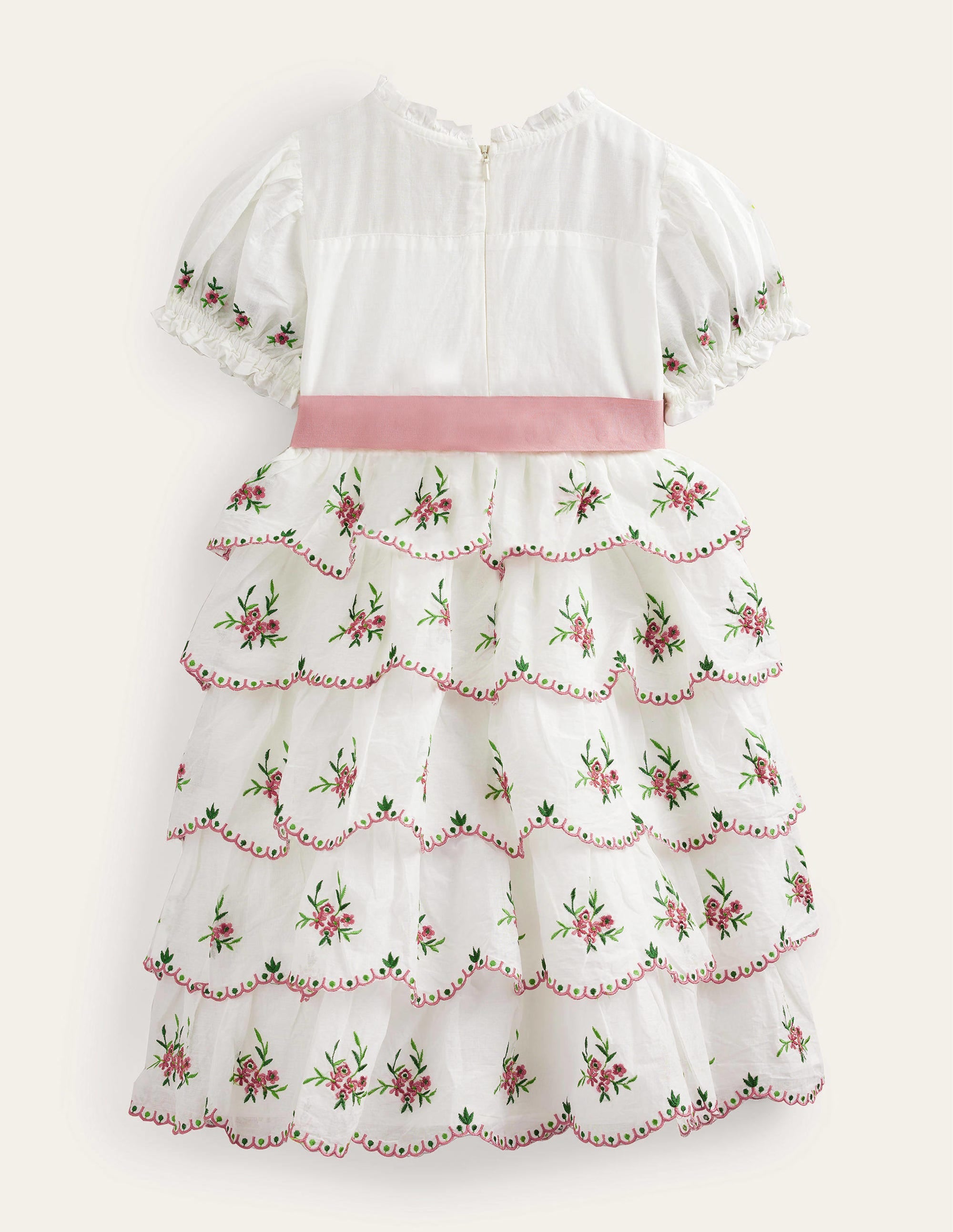 Embroidered Occasion Dress-Ivory - Image 2