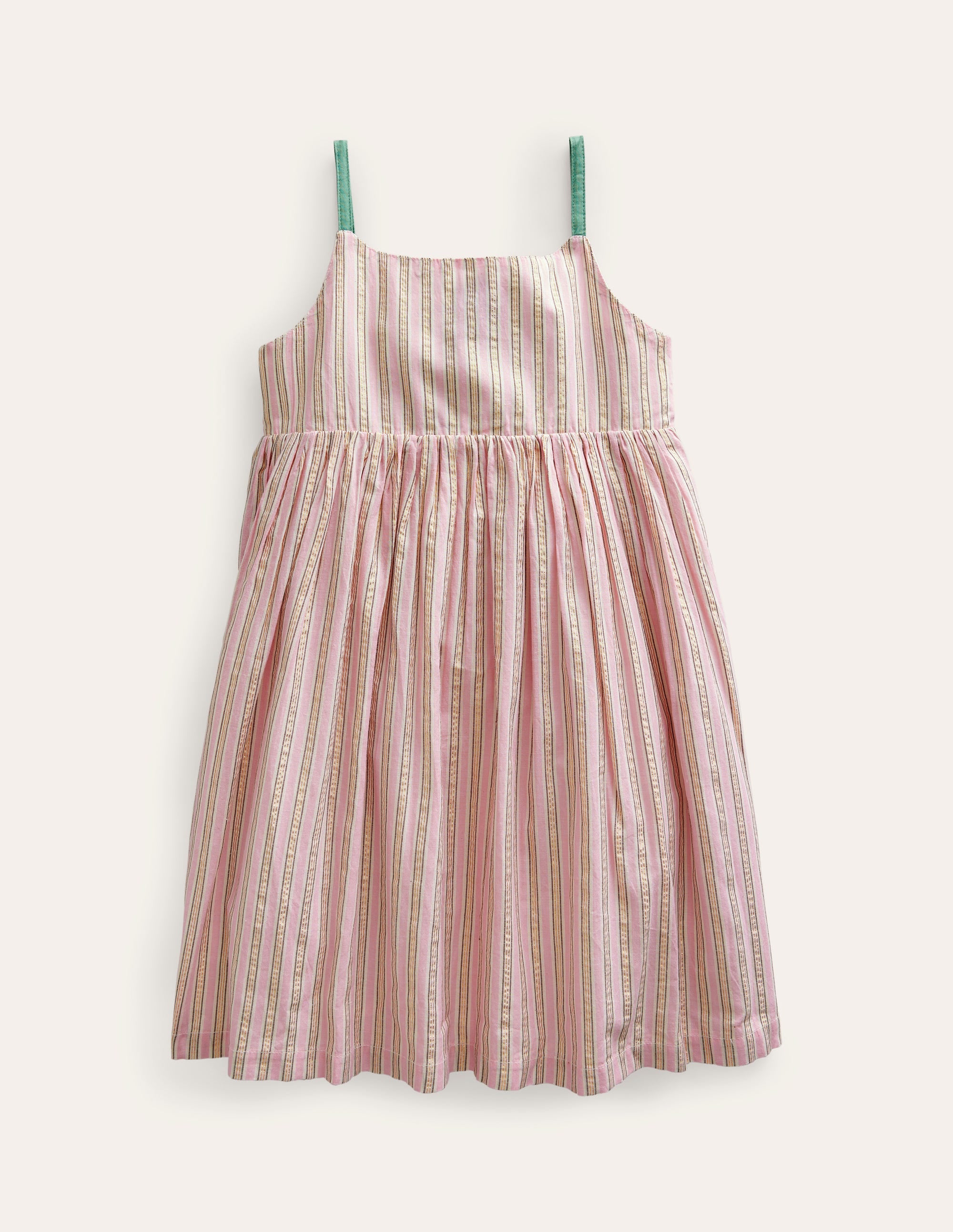 Back Detail Cut Out Dress-Lilac and Metallic Stripe - Image 1