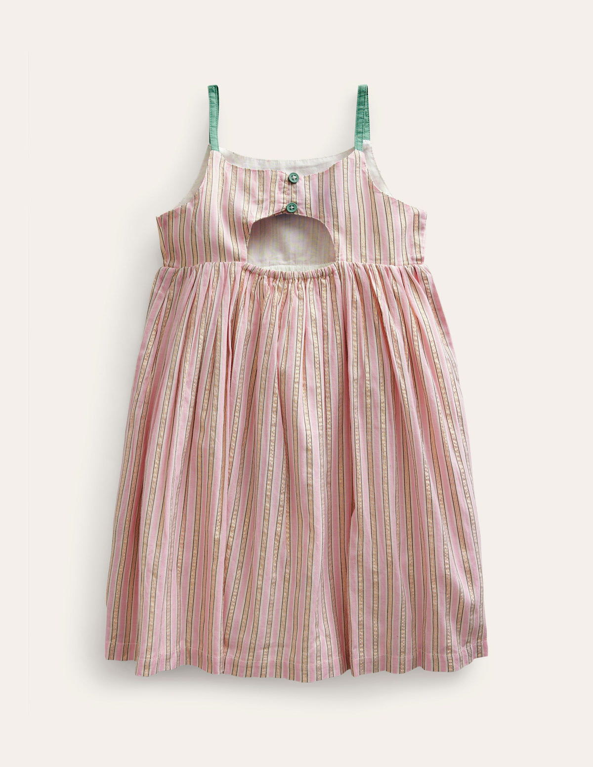 Back Detail Cut Out Dress-Lilac and Metallic Stripe - Image 2