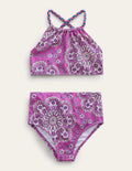 Loop Back Bikini-Radiant Orchid Dizzy Daisy