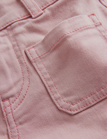 Cropped Woven Pants-Boto Pink