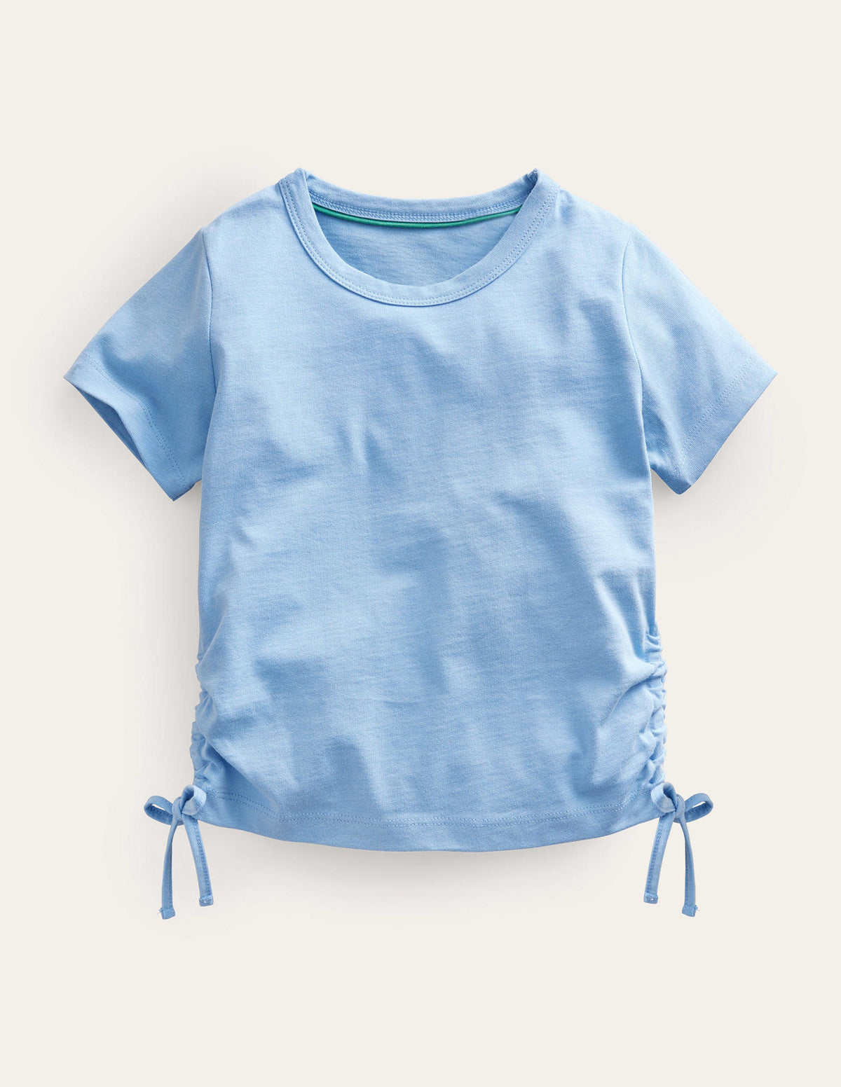 Ruched Side Tee-Vista Blue-1