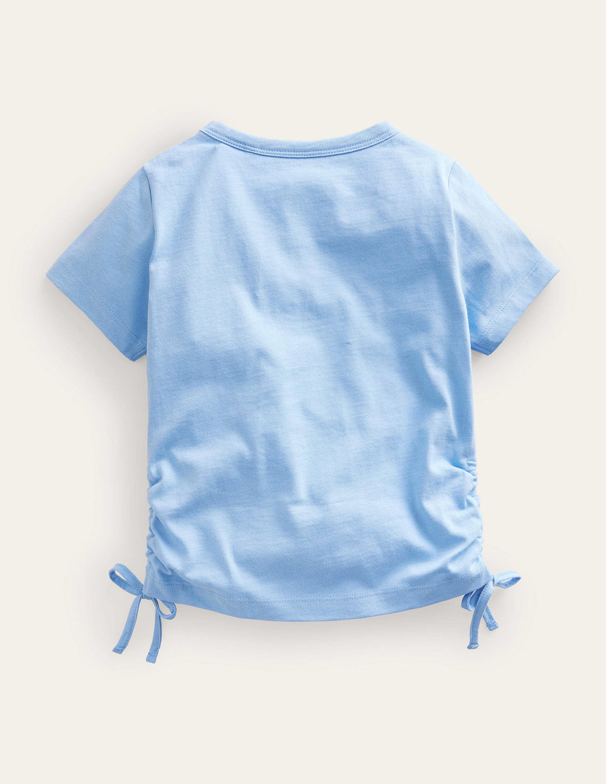 Ruched Side Tee-Vista Blue-2