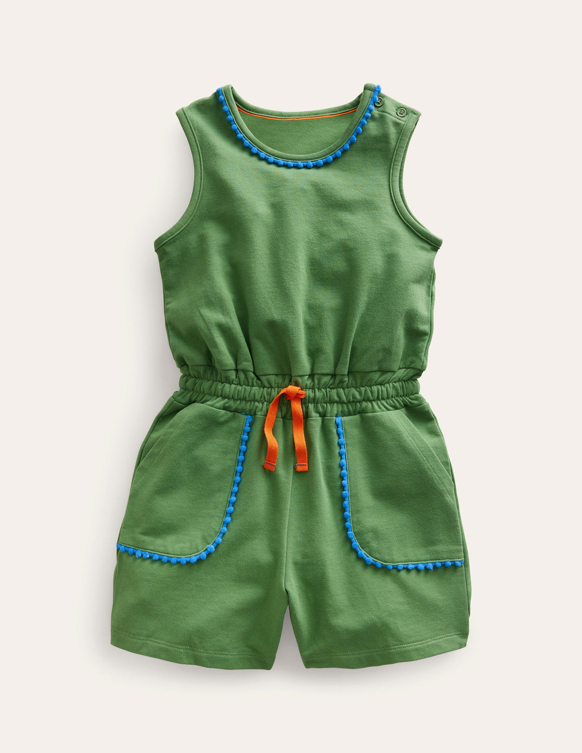 Relaxed Jersey Romper-Safari Green-1