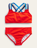 Rainbow Cross-Back Bikini-Fire