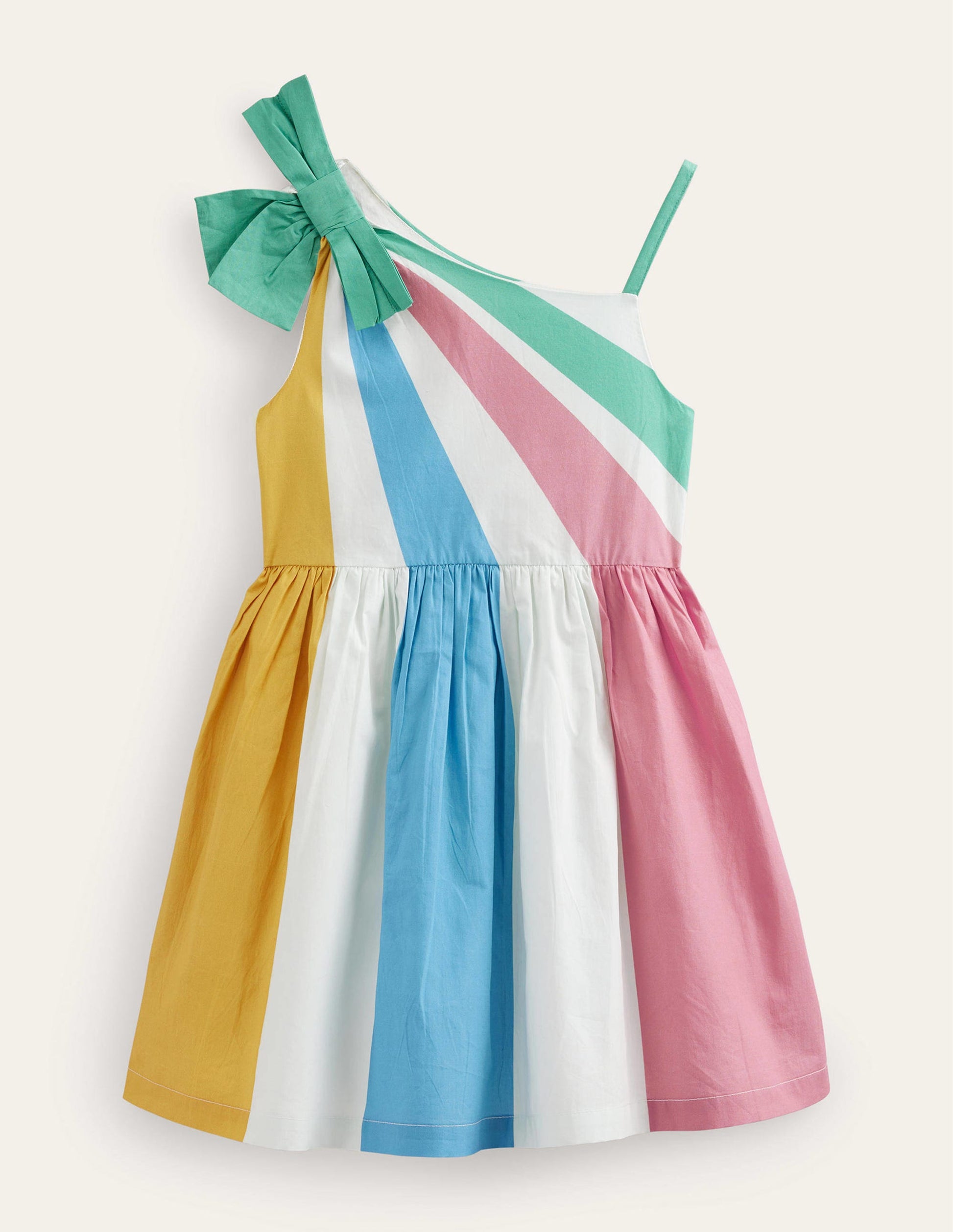 One Shoulder Tie Dress-Spicy Mustard-1