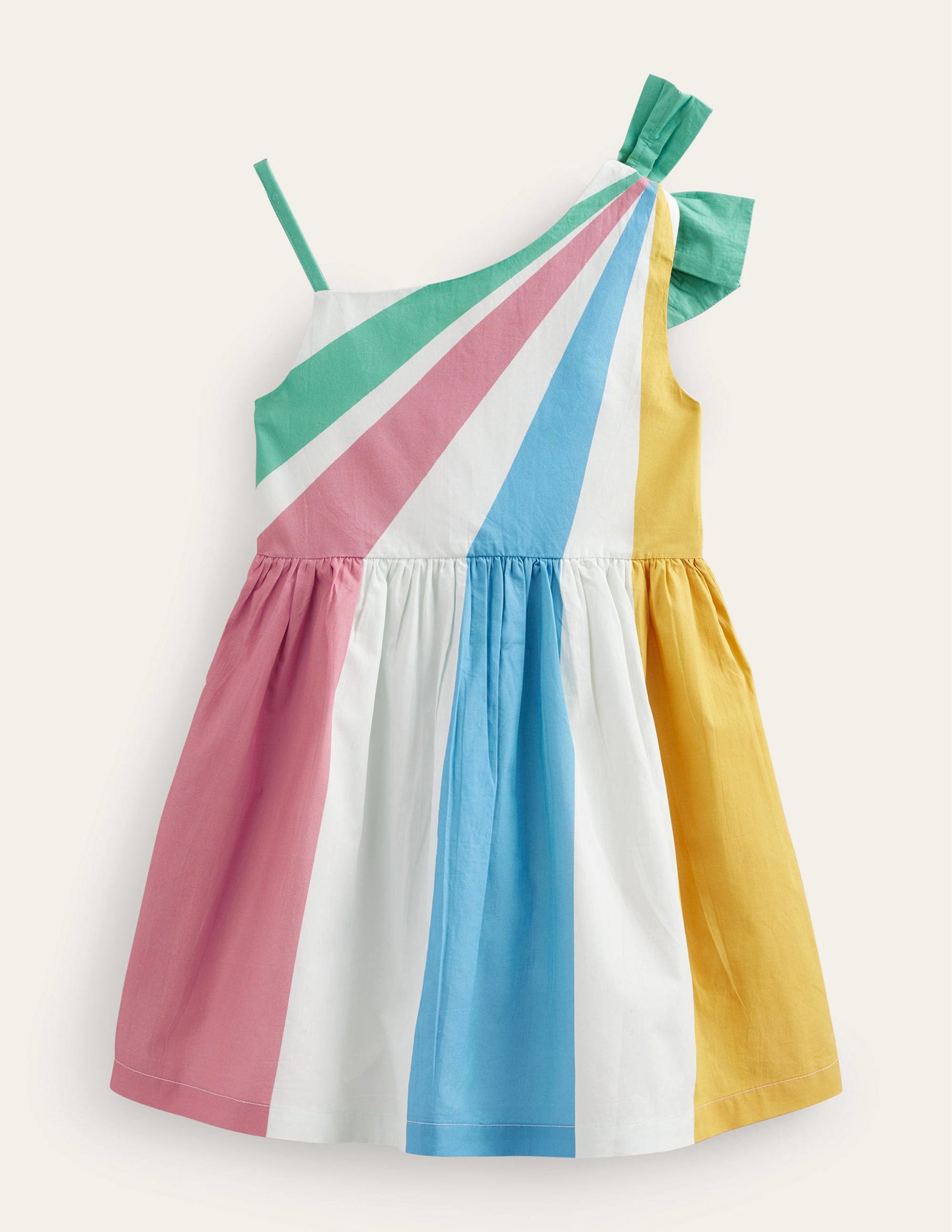 One Shoulder Tie Dress-Spicy Mustard-2