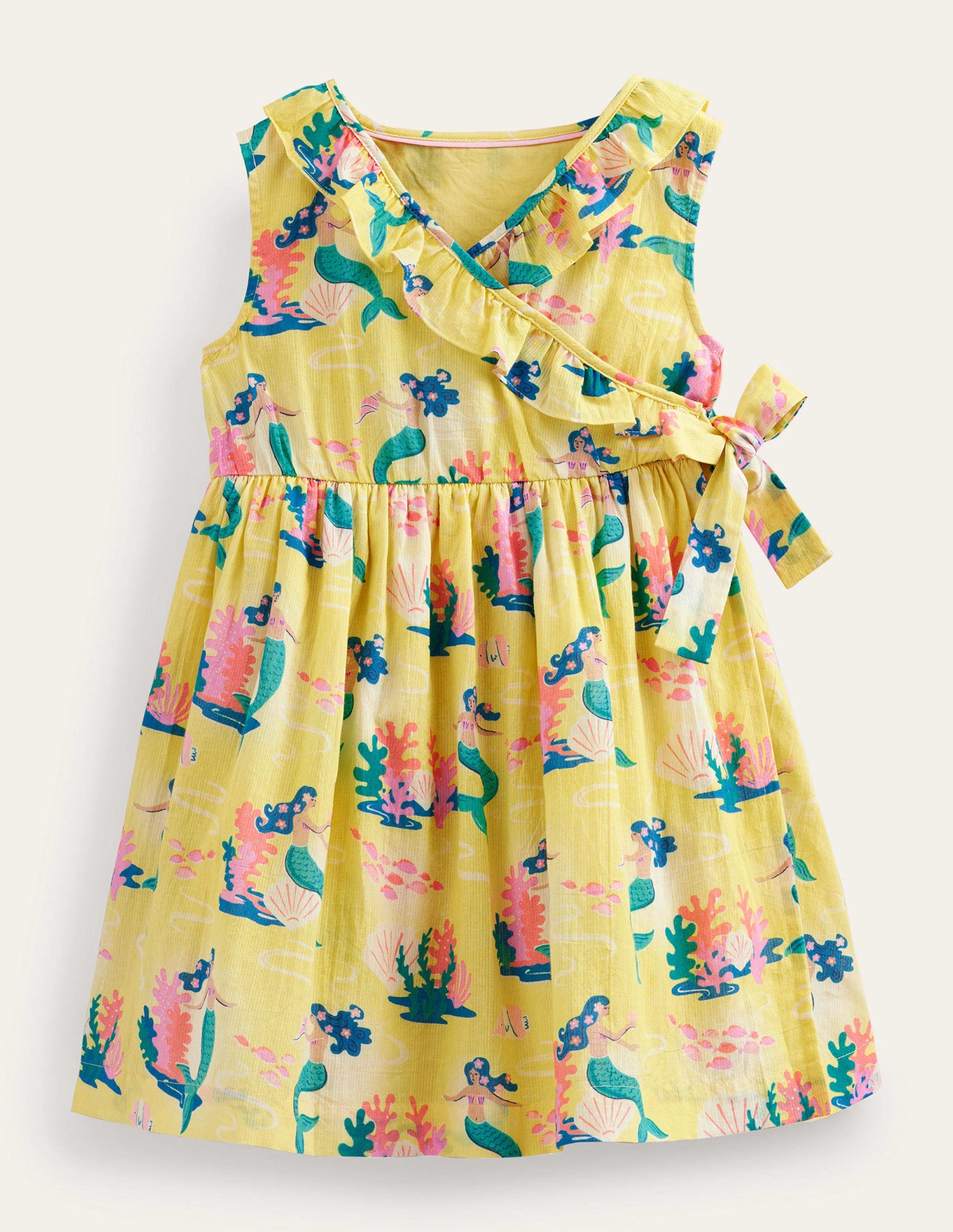 Wrap Dress-Yellow Mermaid-1