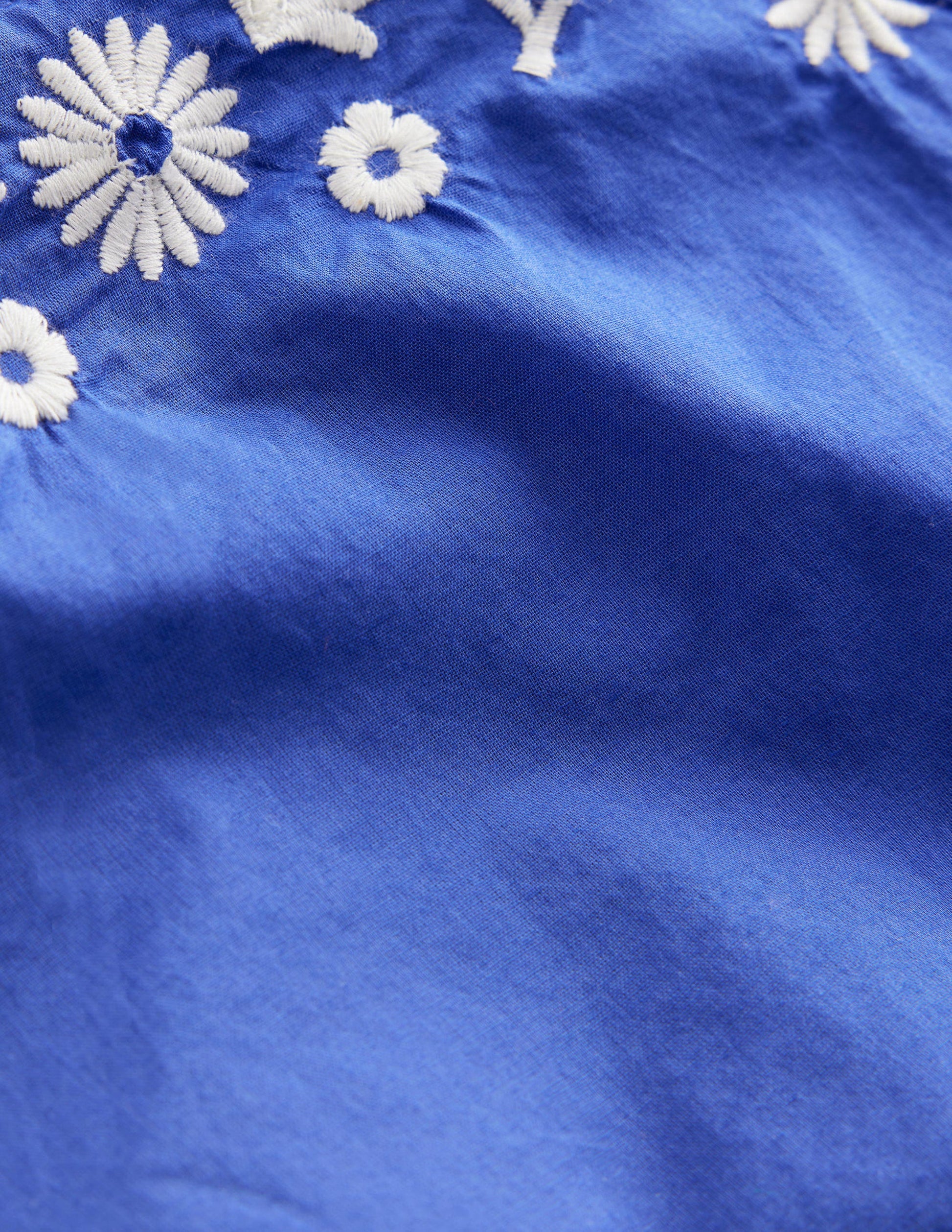 Embroidered Cross-Back Dress-Bluing Blue-3