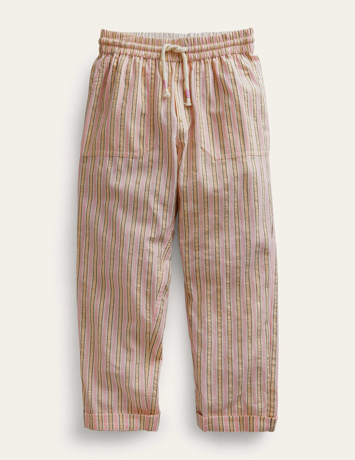 Stripe Pull On Pants-Lilac and Metallic Stripe-1