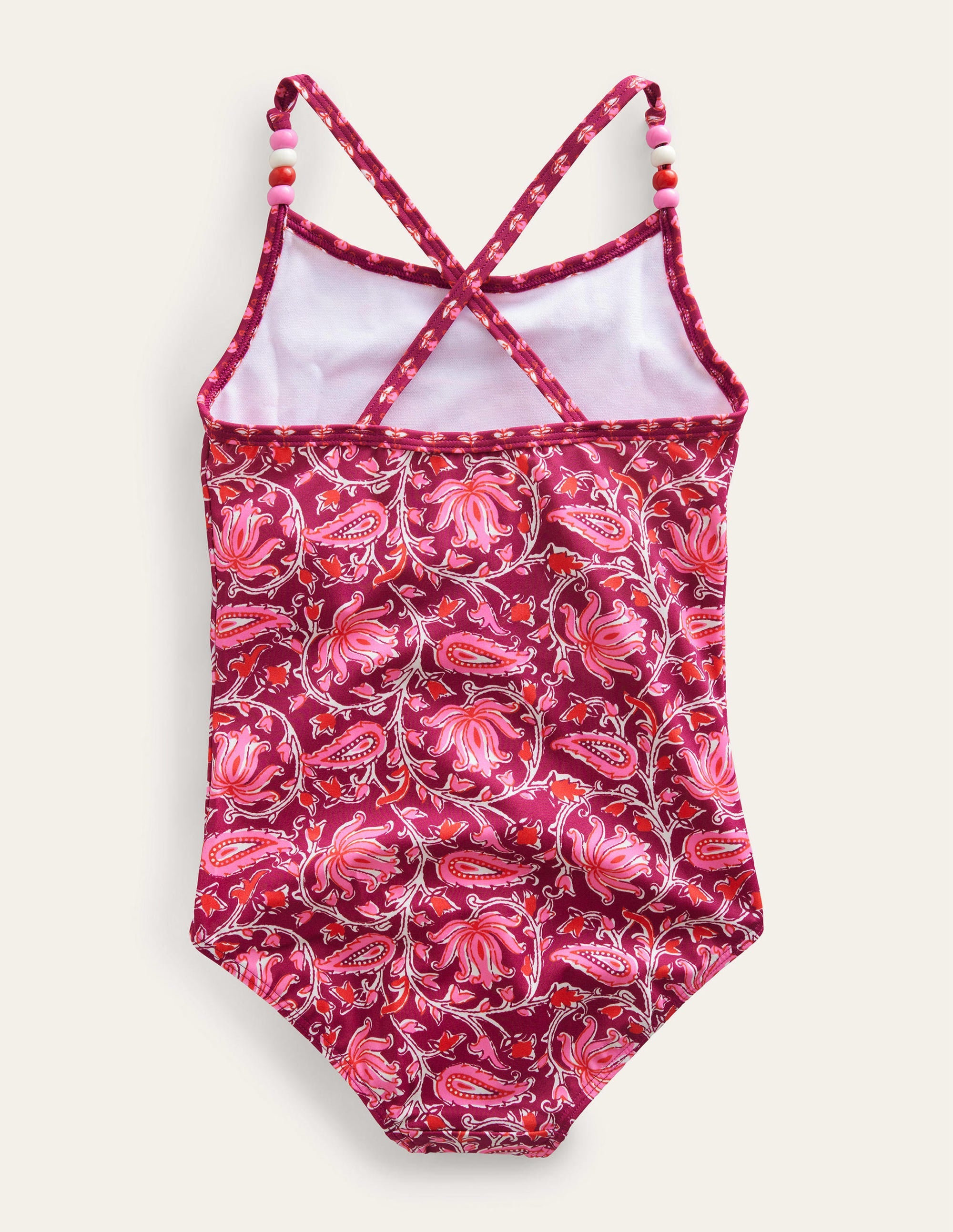 Beaded Swimsuit-Raspberry Radiance Paisley - Image 2
