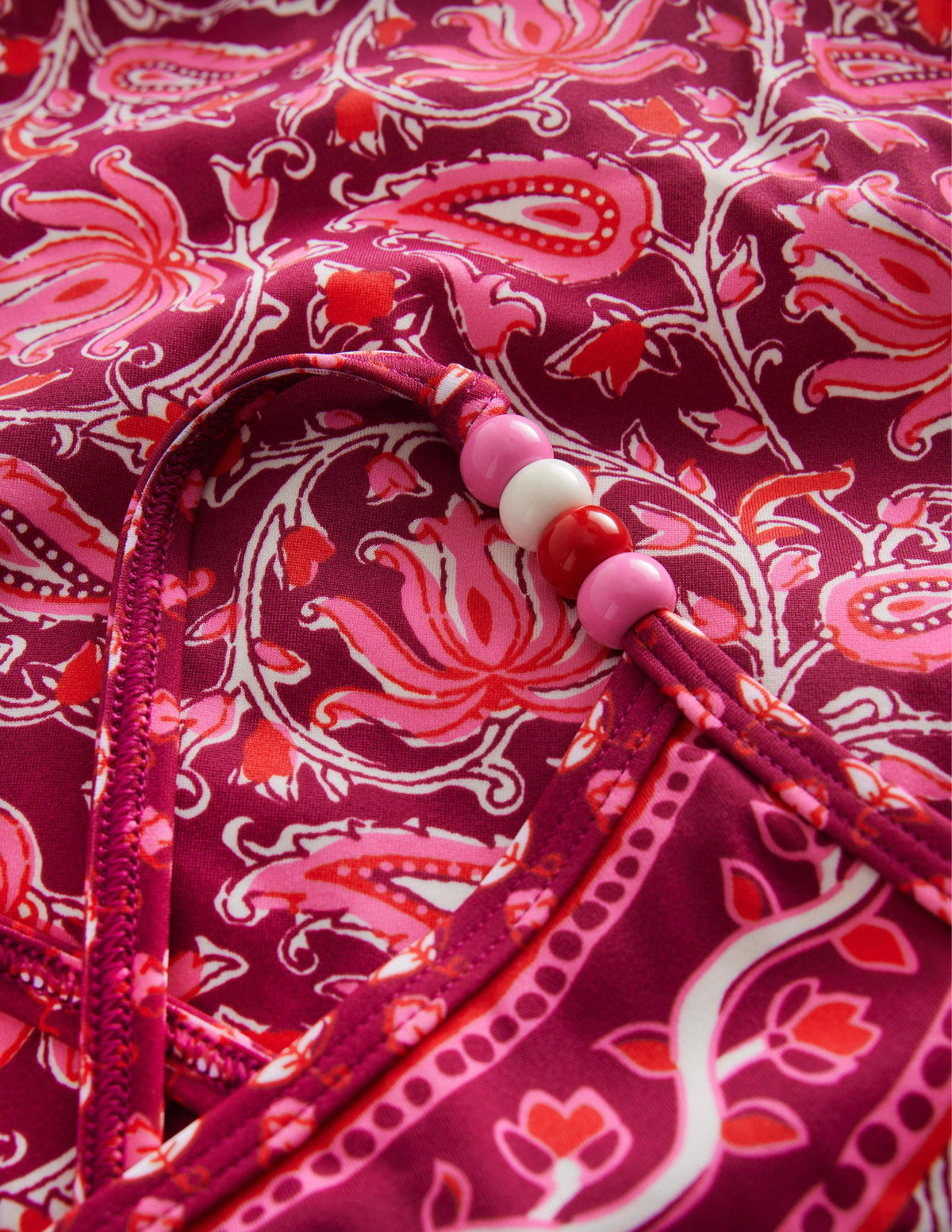 Beaded Swimsuit-Raspberry Radiance Paisley - Image 3