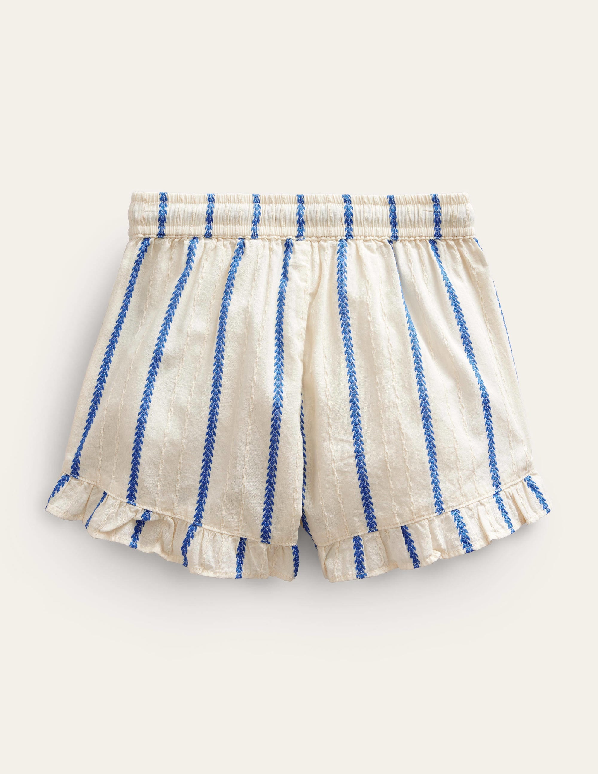 Frill Hem Woven Shorts-Ivory - Image 2