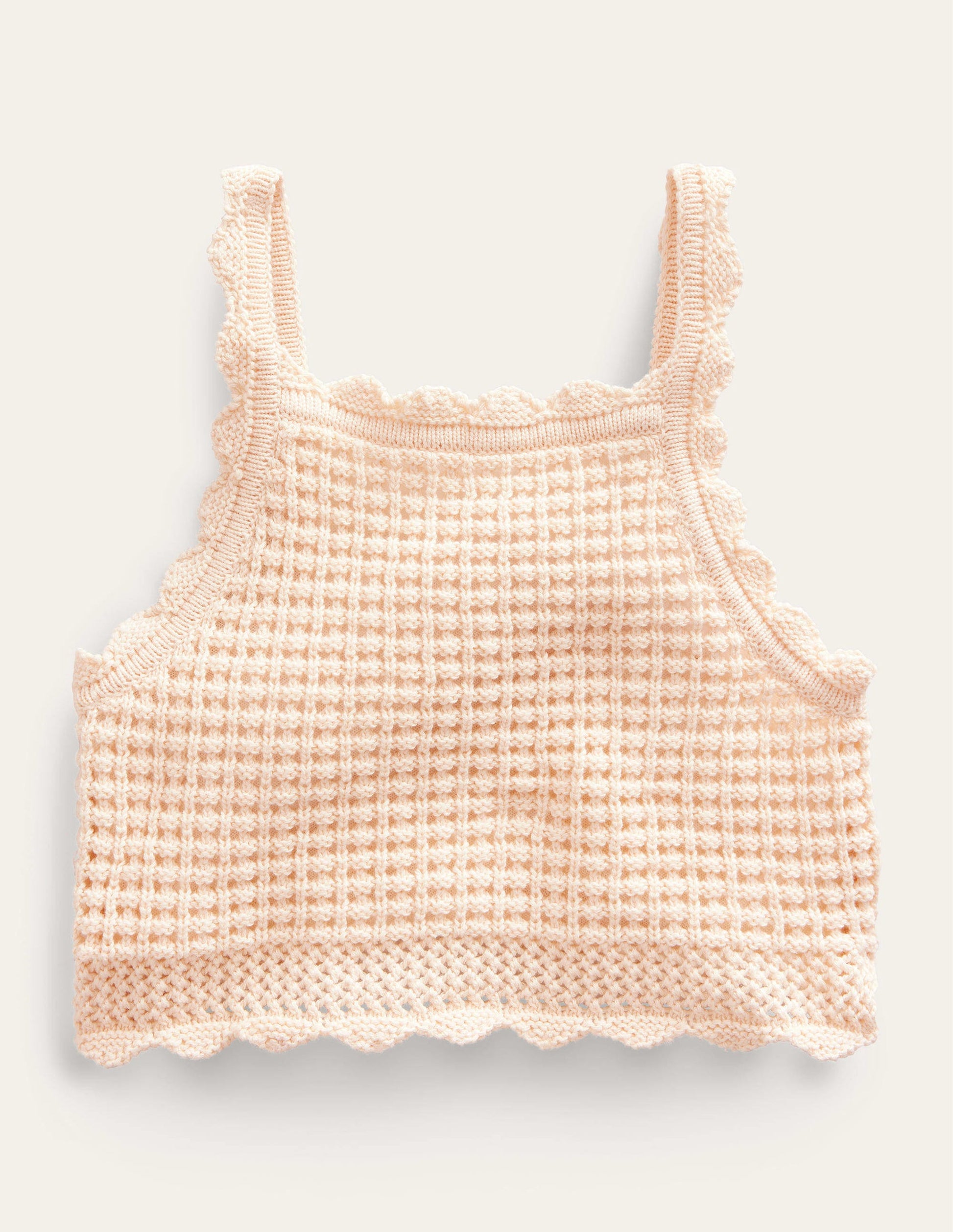 Mock Crochet Top-Dorset Cream-1