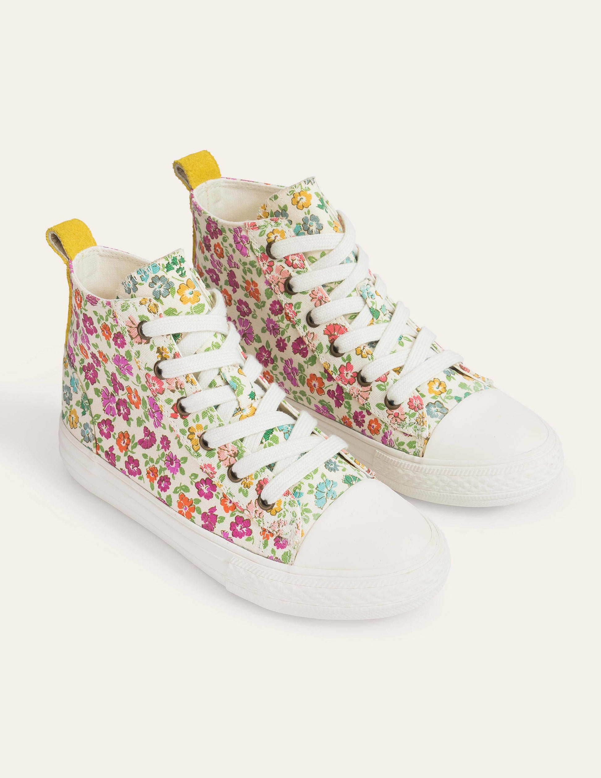 High Top Sneakers-Pink Floral-2