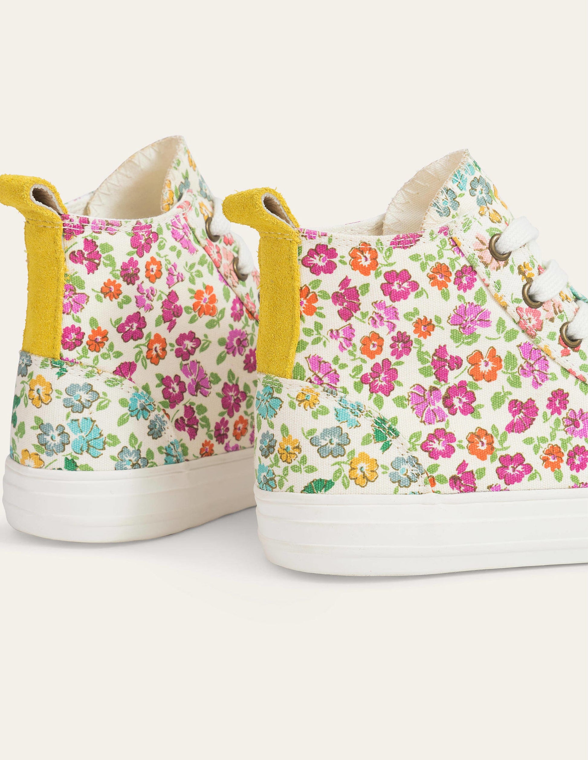 High Top Sneakers-Pink Floral-3