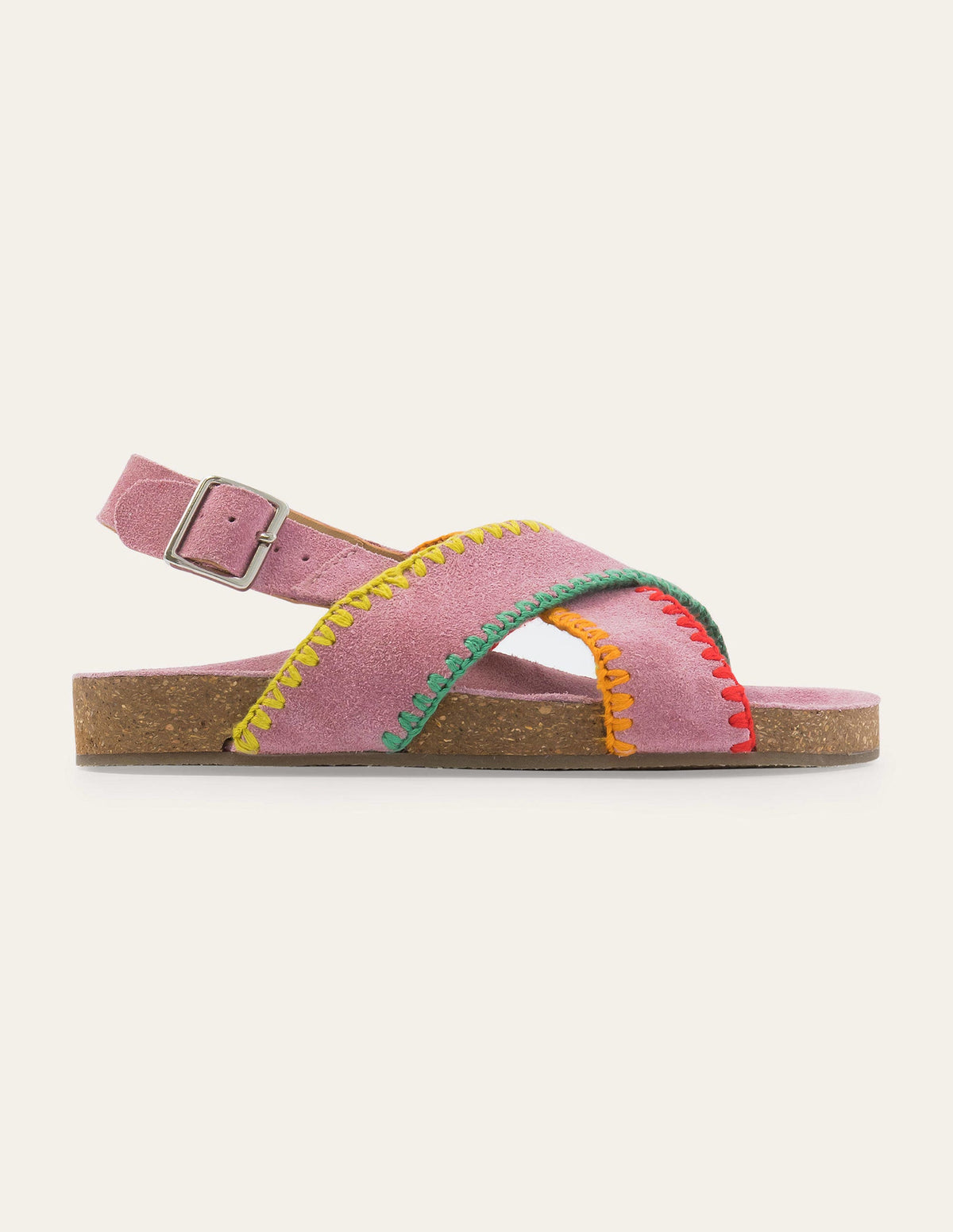 Crossover Sandals-Bright Petal Pink - Image 1